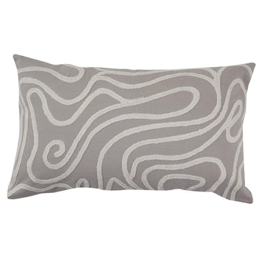 Swirl Embroidered Pillow Cover - 12